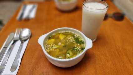 Cilantroe soup with vegetables