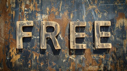 Wooden Shou Sugi Ban Free concept art poster.