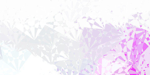 Light Purple vector template with triangle shapes.