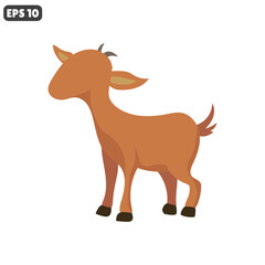 goat kid vector isolated on white background