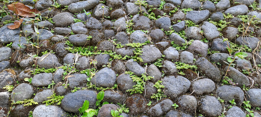 Small stone wall background texture	
