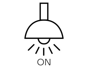 照明器具　電気　アイコン素材　ON