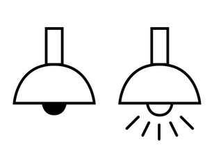 照明器具　電気　アイコン素材