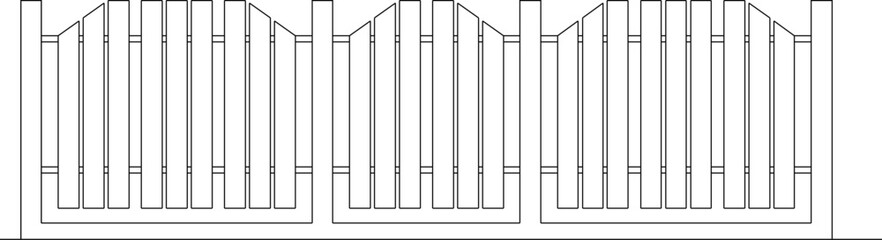 vector illustration sketch design drawing of traditional ethnic vintage classic fence