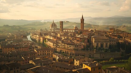 he medieval town of Siena, with its iconic Piazza del Campo and towering Gothic cathedral, nestled...