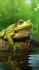 Obraz premium Toads and Frogs Image, Pattern Style, For Wallpaper, Desktop Background, Smartphone Cell Phone Case, Computer Screen, Cell Phone Screen, Smartphone Screen, 9:16 Format - PNG