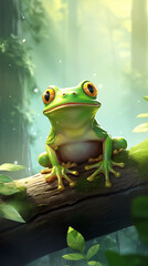 Toads and Frogs Image, Pattern Style, For Wallpaper, Desktop Background, Smartphone Cell Phone Case, Computer Screen, Cell Phone Screen, Smartphone Screen, 9:16 Format - PNG