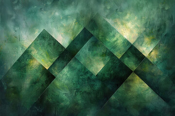 A green mountain range with a green background - Powered by Adobe