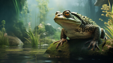 Toads and Frogs Image, Pattern Style, For Wallpaper, Desktop Background, Smartphone Cell Phone Case, Computer Screen, Cell Phone Screen, Smartphone Screen, 16:9 Format - PNG
