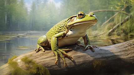 Obraz premium Toads and Frogs Image, Pattern Style, For Wallpaper, Desktop Background, Smartphone Cell Phone Case, Computer Screen, Cell Phone Screen, Smartphone Screen, 16:9 Format - PNG
