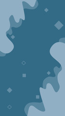 Premium Flat Vector Abstract blue geometric rounded shape background