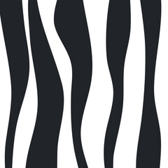 Fourth Abstract minimalist wavy line dark grey. Printable wall art illustration. Zebra line skin background. black and white art monochrome
