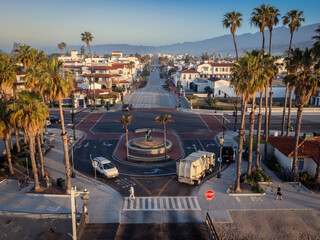 Downtown beach front in Santa Barbara, California, United States of America.