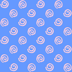 Abstract Spiral Swirl Vector Seamless Pattern - obrazy, fototapety, plakaty