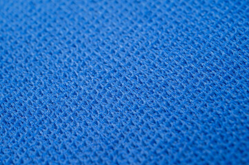 Full frame shot of blue microfiber cloth texture and background. Microfiber cleaning cloths and...