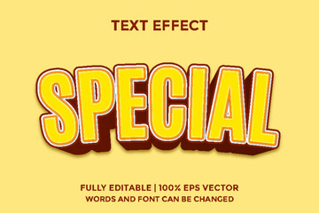 special editable text effect template