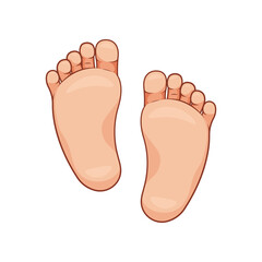 Baby foot soles vector isolated on white background. - obrazy, fototapety, plakaty