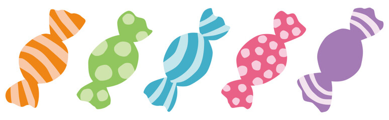 かわいいキャンディのイラストセット