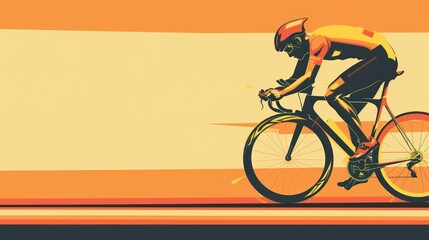 Fototapeta premium Cyclist Vector Art DEsign