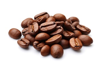 Roasted coffee beans isolated