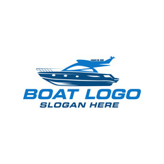 Boat logo design vector illustration. Boat icon design. Suitable for business and transportation