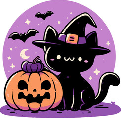 Fototapeta premium Halloween illustration created by artificial intelligence. 