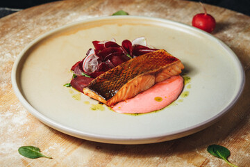 A Gastronomic Delight: Salmon and Beetroot Symphony