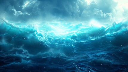 Illustration ocean waves