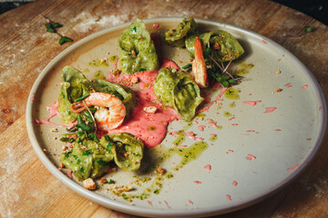 Succulent Shrimp With Zesty Green Sauce
