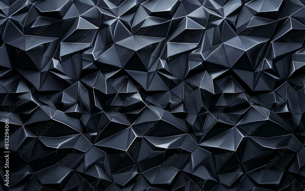 Aufkleber abstract 3d rendering of dark geometric shapes.