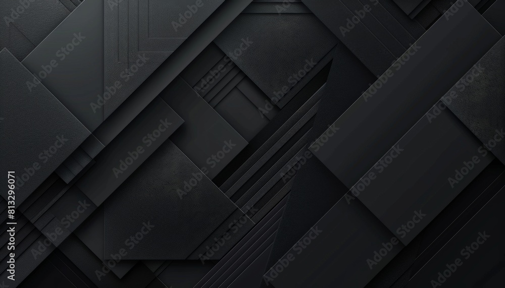 Aufkleber abstract 3d rendering of dark geometric shapes. futuristic technology background.