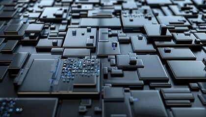 Obraz premium Abstract 3D rendering of futuristic technology background
