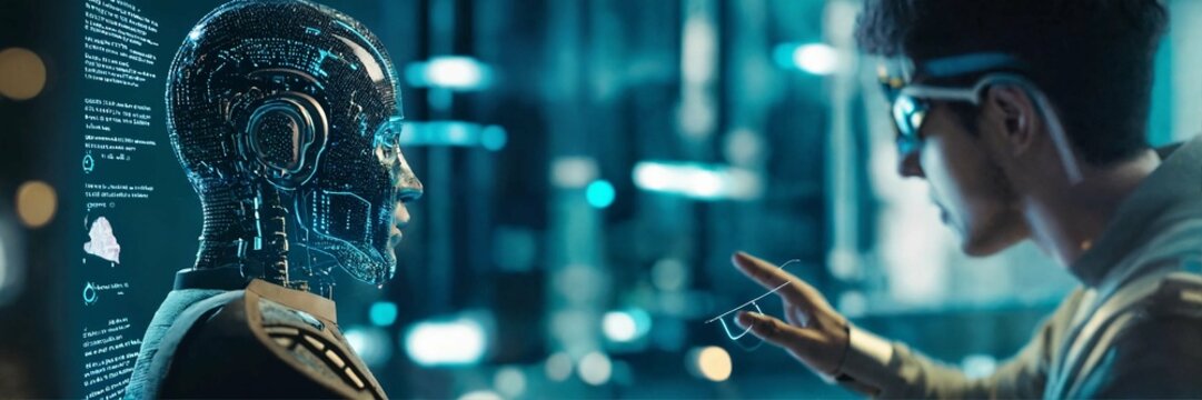 Man using hand AI