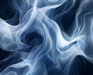 Obraz premium Blue and white abstract smoke or mist texture.