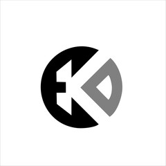 Print EKD letter logo design for your brand and company identity