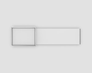 Personalized blank name pin Badge template 3d illustration.