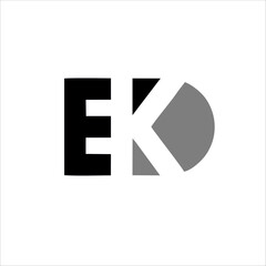 Print EKD letter logo design for your brand and company identity