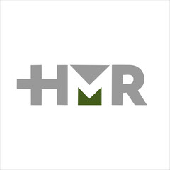 Print HMR letter logo design for your brand and company identity