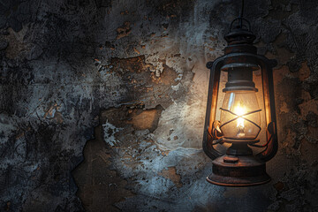 old lamp on the wall