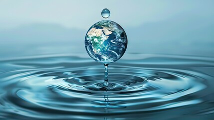 Water conservation image , Save water concept