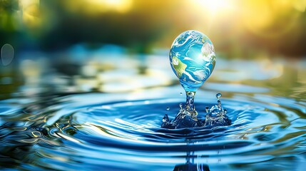 Water conservation image , Save water concept