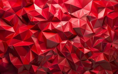 Fototapeta premium Red polygonal background. 3d 