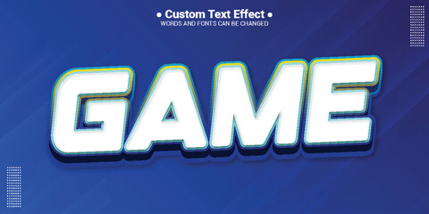 Game modern cartoon text effect editable typography font style