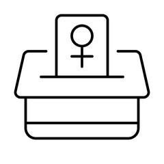 Women Choice Icon With Thin Line Style