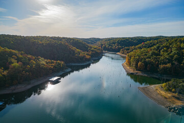 Aerial view of the Hobbs State Park-Conservation Area landscape