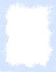 Fototapeta premium Snowflake frame, Snowfall border, winter snow transparent background