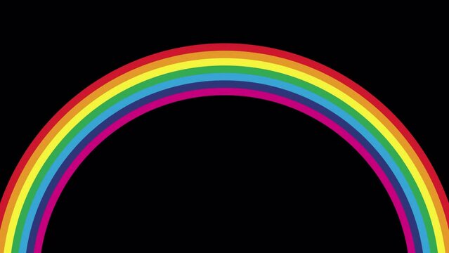 画面に虹がでるシンプルなアニメーション動画	（アルファチャンネル付）