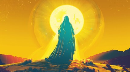 whit monday poster illustration commemorates the descent of the Holy Spirit on the disciples of Jesus Christ, as told in the Christian Bible