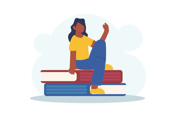 World Book Day Flat Design Illustration