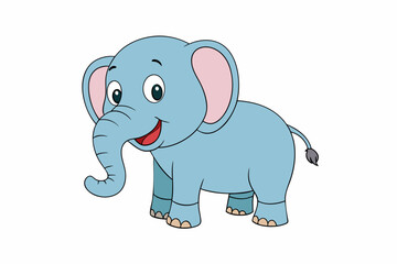 elephant cartoon vector illustration